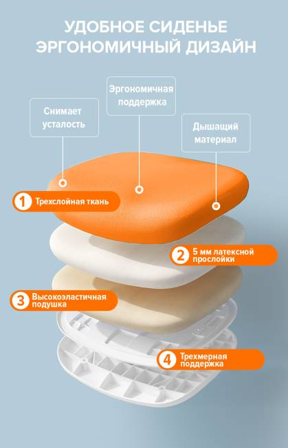 Детское кресло Everprof Kids (Кидс) 102 Ткань Оранжевый