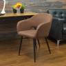 Стол Сканди К 100 орех с креслами Пичч велюр коричневый