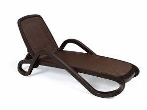 Лежак пластиковый ALFA Trama кофе Лежак пластиковый ALFA Trama кофе
