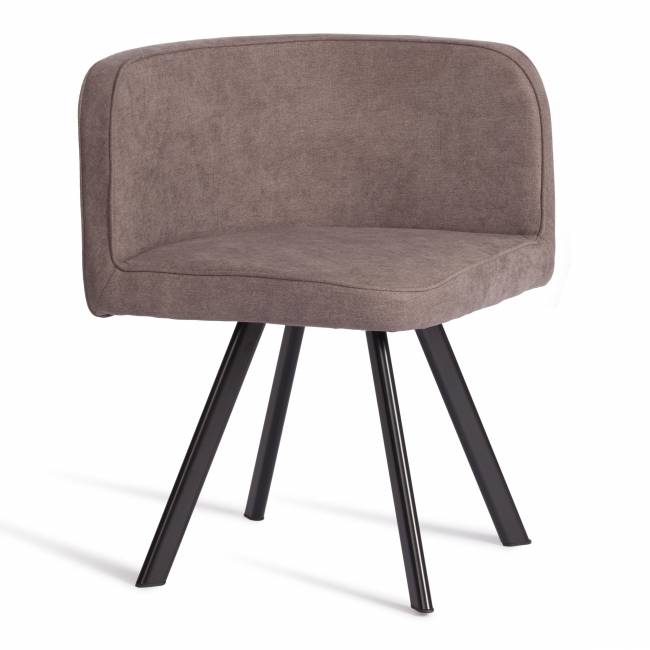 Комплект [стол, 4 стула] Квадрон/Quadron (мод.PT14) стол: МДФ/металл, стул: металл/шенилл, 100х100х73см, 69х56х71см, мокко /черный Mocha (мокко) LY1701-27/черный Стол: МДФ/металл; стул: металл/шенилл