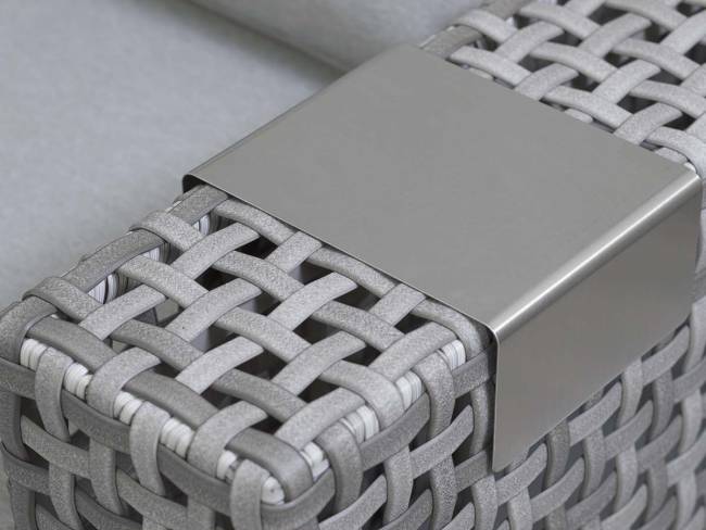 "Тито" лаунж-зона из искусственного ротанга, цвет серый