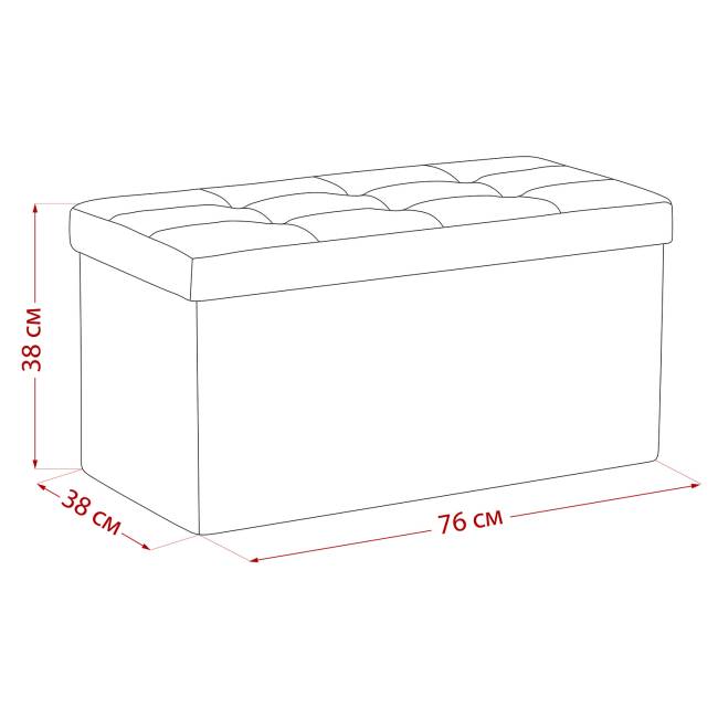 Пуф Leset Леда складной с крышкой Velutto 08
