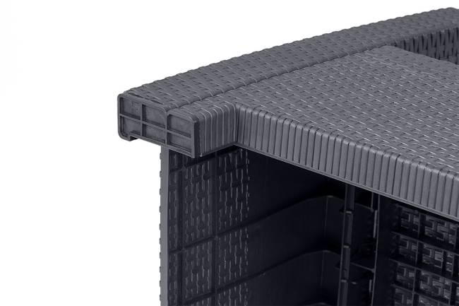 АРИЗОНА / ARIZONA b:rattan, Диван двухместный, антрацит (2-х местная подушка)