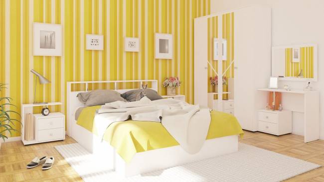 Стол косметический с зеркалом Камелия цвет белый