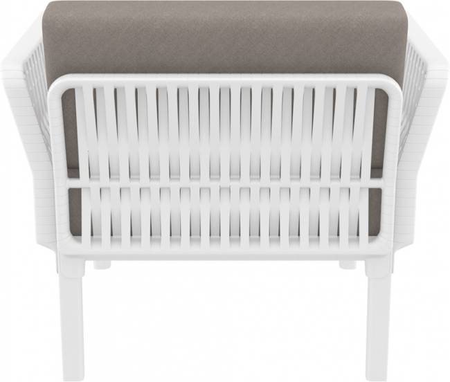 Комплект пластиковой мебели Portofino Lounge белый, светло-коричневый Комплект пластиковой мебели Portofino Lounge белый, светло-коричневый