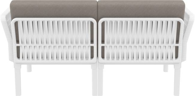 Комплект пластиковой мебели Portofino Lounge белый, светло-коричневый Комплект пластиковой мебели Portofino Lounge белый, светло-коричневый