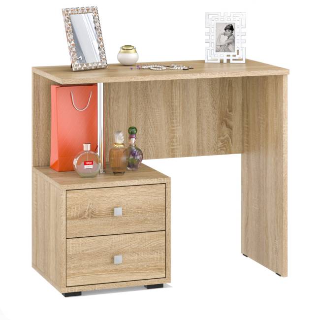 Стол косметический с зеркалом Камелия цвет дуб сонома