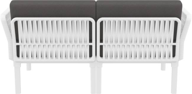 Комплект пластиковой мебели Portofino Lounge белый, темно-серый Комплект пластиковой мебели Portofino Lounge белый, темно-серый