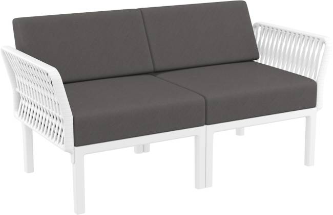 Комплект пластиковой мебели Portofino Lounge белый, темно-серый Комплект пластиковой мебели Portofino Lounge белый, темно-серый