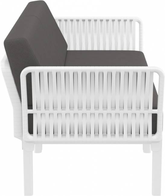Комплект пластиковой мебели Portofino Lounge белый, темно-серый Комплект пластиковой мебели Portofino Lounge белый, темно-серый