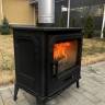 Печь-камин Dog 10кВт, дымоход d-150мм