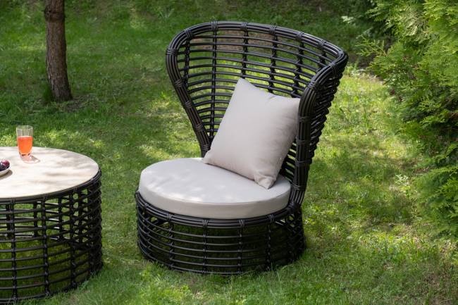 "Парма" кофейный комплект из искусственного ротанга, цвет бронзовый "Парма" кофейный комплект из искусственного ротанга, цвет бронзовый