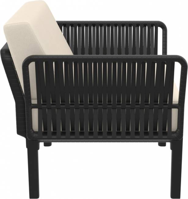 Комплект пластиковой мебели Portofino Lounge черный, бежевый