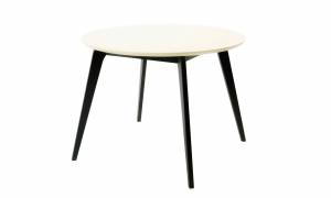 Стол Arki К 100 чёрный/слоновая кость