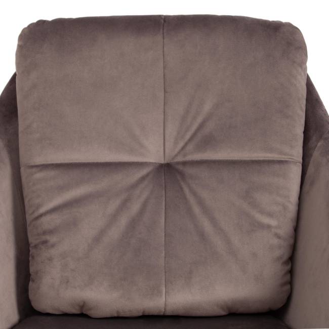 Кресло Стар/Star (мод.CY-1919) вельвет/металл, 68х60х88см, серый /черный (Комплект из 2 шт.) серый (HLR 24)/черный вельвет/металл