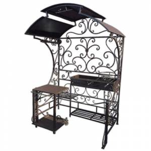 Кованый мангал с крышей "Соловей"