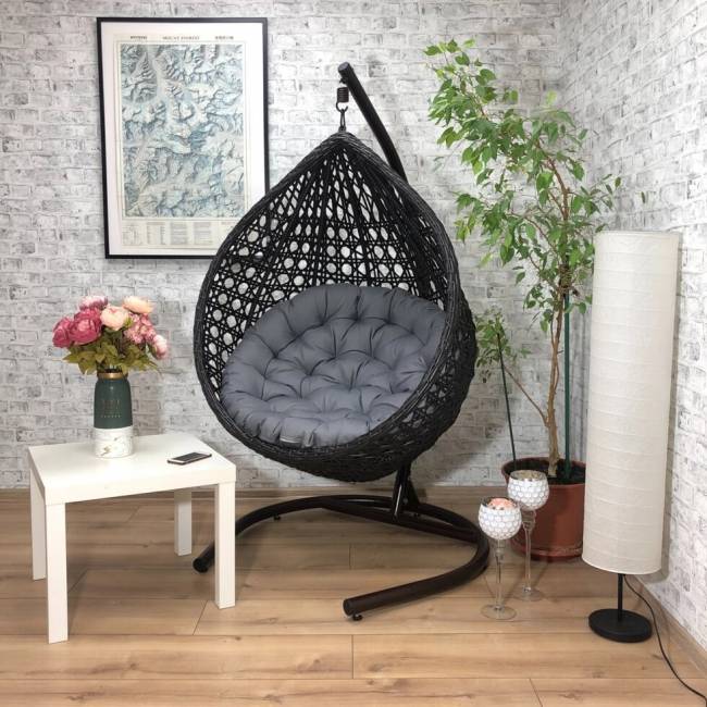 Подвесное кресло из искусственного ротанга "FRESCO", коричневый Подвесное кресло из искусственного ротанга "FRESCO", коричневый