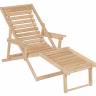 Шезлонг с подлокотниками Чивас, Натуральное дерево
