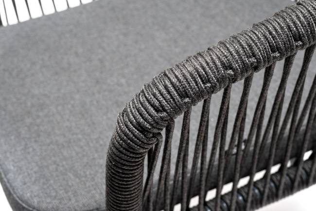 "Венето" обеденная группа на 6 персон со стульями "Марсель", каркас темно-серый, роуп темно-серый "Венето" обеденная группа на 6 персон со стульями "Марсель", каркас темно-серый, роуп темно-серый