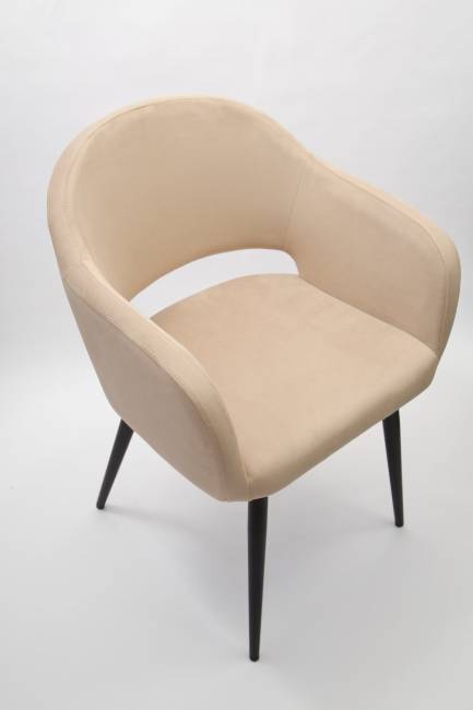 Стол Сканди К 100 орех с креслами Пичч велюр бежевый