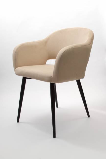 Стол Сканди К 100 орех с креслами Пичч велюр бежевый