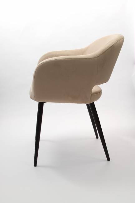 Стол Сканди К 100 орех с креслами Пичч велюр бежевый