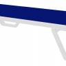 Шезлонг металлический Podio белый, синий 1900х720х325 мм