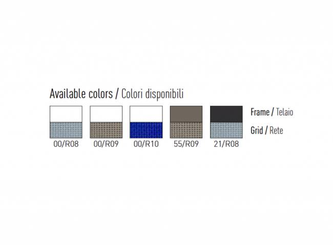 Шезлонг металлический Podio белый, синий 1900х720х325 мм