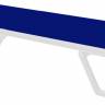 Шезлонг металлический Podio белый, синий 1900х720х325 мм