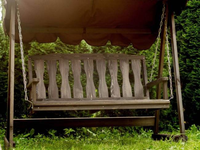 Качели из дерева "Floretti" Cappuccino 2-х местные