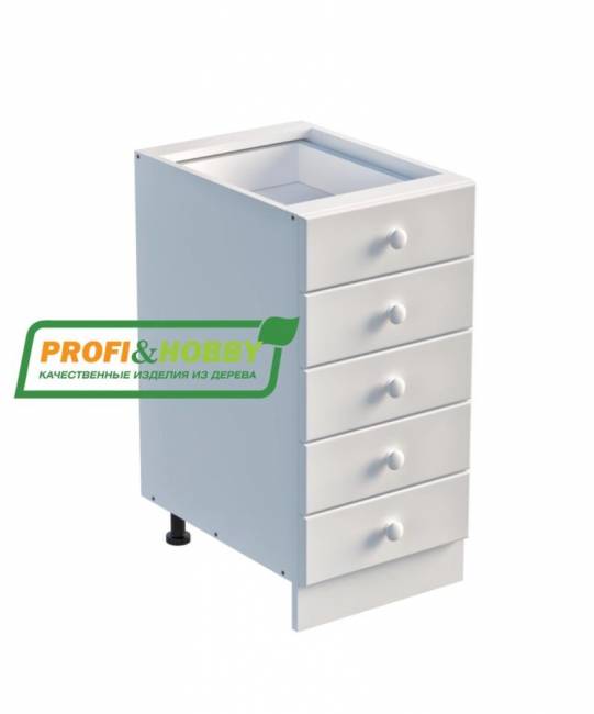 Тумба 5 ящиков 400 х 560 х 720 сосна, без покраски