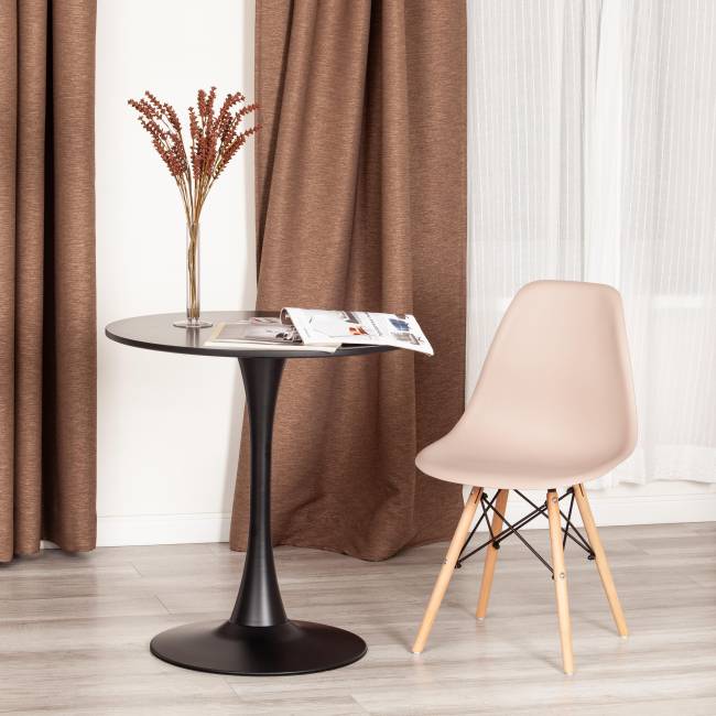 Стул Синди Имс/Cindy Eames (мод.001)/1 шт. в упаковке дерево бук/металл/сиденье пластик, 51х46х82.5см, бежевый бежевый / beige дерево бук/металл/сиденье пластик