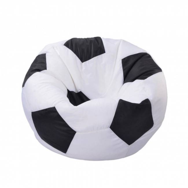 Кресло -мешок Мяч оксфорд , белый, черный