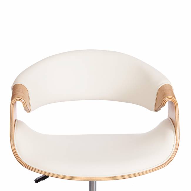 Кресло Бэнд/Bend натуральный, кож/зам белый белый Кресло Бэнд/Bend натуральный, кож/зам белый белый