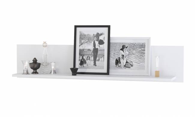 Полка гостиная Бэль цвет белый премиум