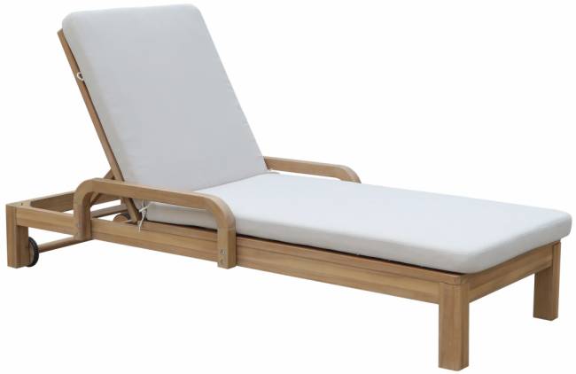 Шезлонг деревянный с матрасом Rimini натуральный, бежевый 1840х730х870 мм Шезлонг деревянный с матрасом Rimini натуральный, бежевый 1840х730х870 мм