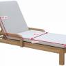 Шезлонг деревянный с матрасом Rimini натуральный, бежевый 1840х730х870 мм Шезлонг деревянный с матрасом Rimini натуральный, бежевый 1840х730х870 мм