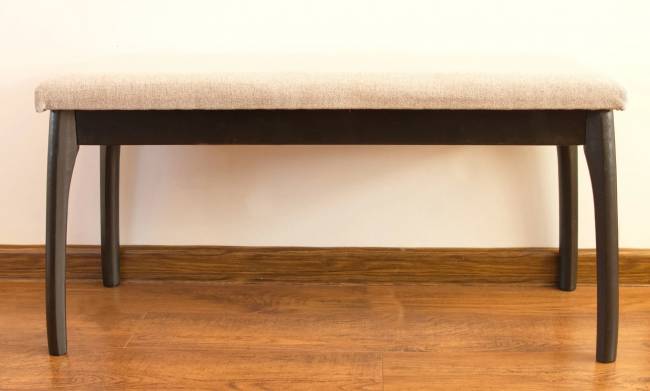 Банкетка Лина, мягкая, Венге/Серый