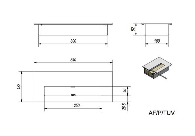 Биокамин Kratki Quat QUBE, TUV