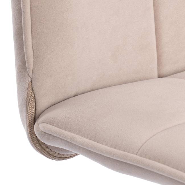 Комплект кресло+стул Бари/Bari LT, велюр, бежевый/черный, 7 бежевый/черный флок