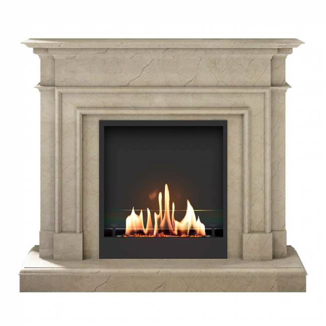 Биокамин в мраморном портале SteelHeat Vancouver M (Стекло)