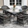 "Сицилия" обеденная группа плетеная, цвет графит "Сицилия" обеденная группа плетеная, цвет графит
