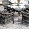 "Сицилия" обеденная группа плетеная, цвет графит "Сицилия" обеденная группа плетеная, цвет графит