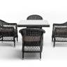 "Сицилия" обеденная группа плетеная, цвет графит "Сицилия" обеденная группа плетеная, цвет графит