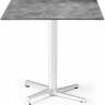 Стол ламинированный обеденный складной Domino белый, цементный 700х700х740 мм