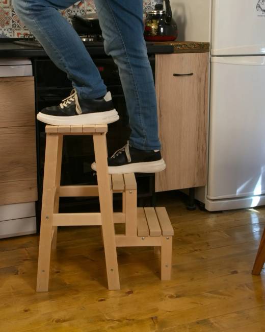 Табурет-стремянка Марк, Натуральное дерево