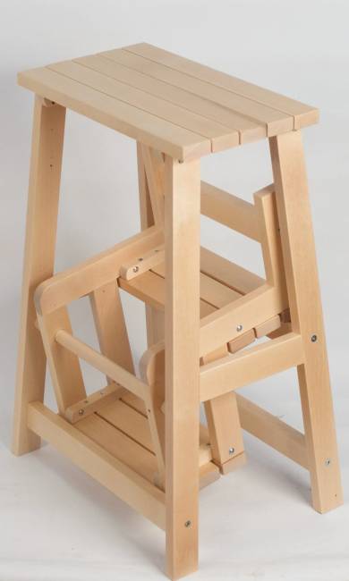 Табурет-стремянка Марк, Натуральное дерево