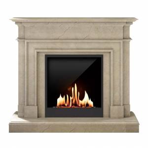 Биокамин в мраморном портале SteelHeat Vancouver M (Стемалит)