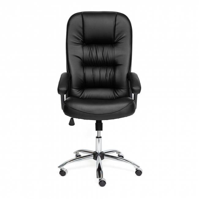 Кресло офисное TetChair CH 9944 хром (Искусств. чёрная кожа) Кресло офисное TetChair CH 9944 хром (Искусств. чёрная кожа)