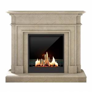 Биокамин в мраморном портале SteelHeat Vancouver M (Стекло + Стемалит)